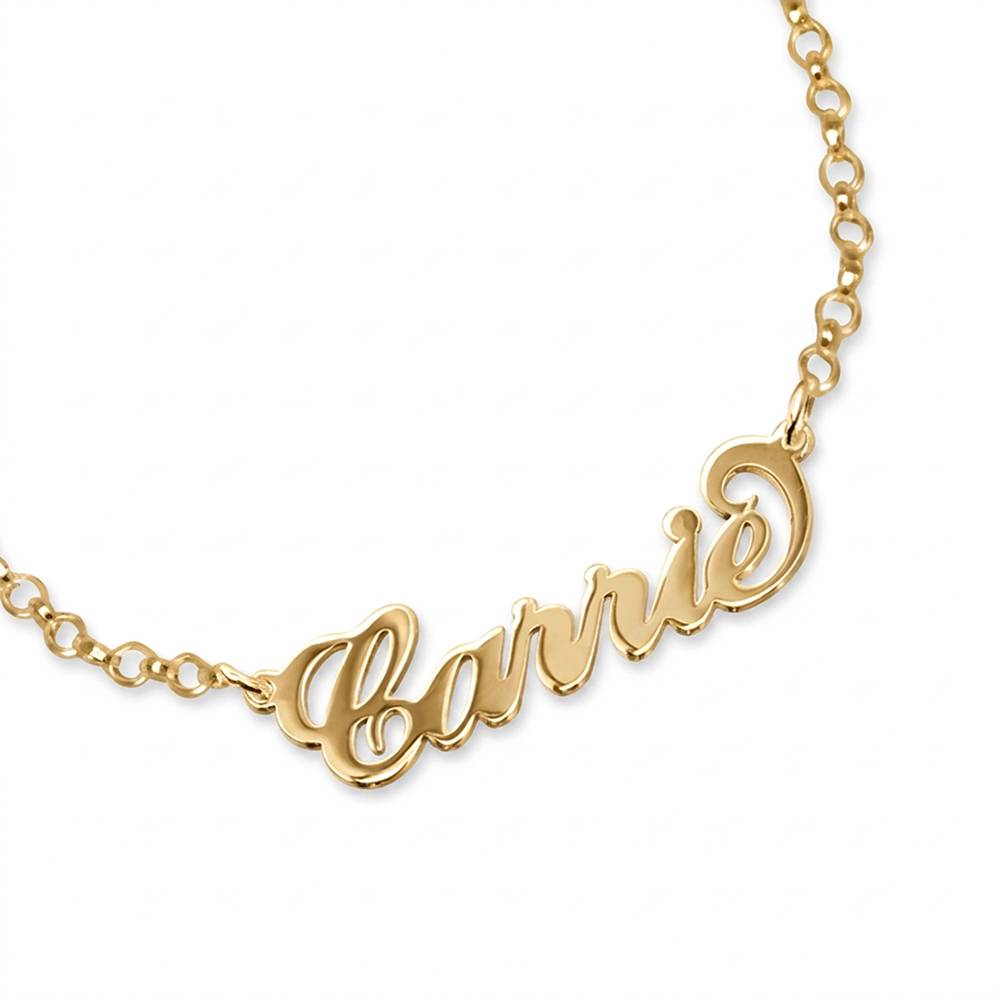 Carrie Name Bracelet in Gold Plating-2 Carrie Name Bracelet in Gold Plating-2 product photo