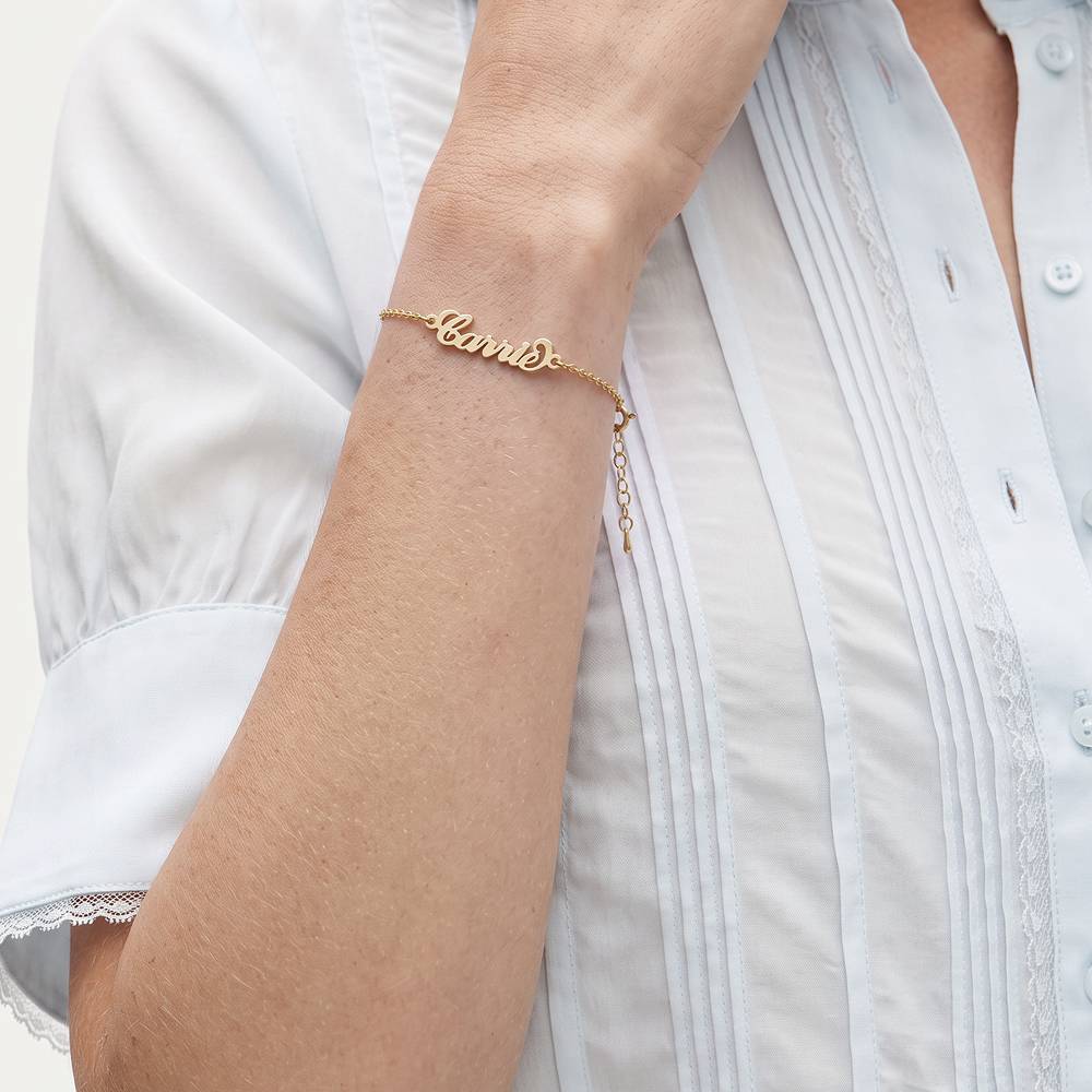 Carrie Name Bracelet in Gold Plating-3 Carrie Name Bracelet in Gold Plating-3 product photo