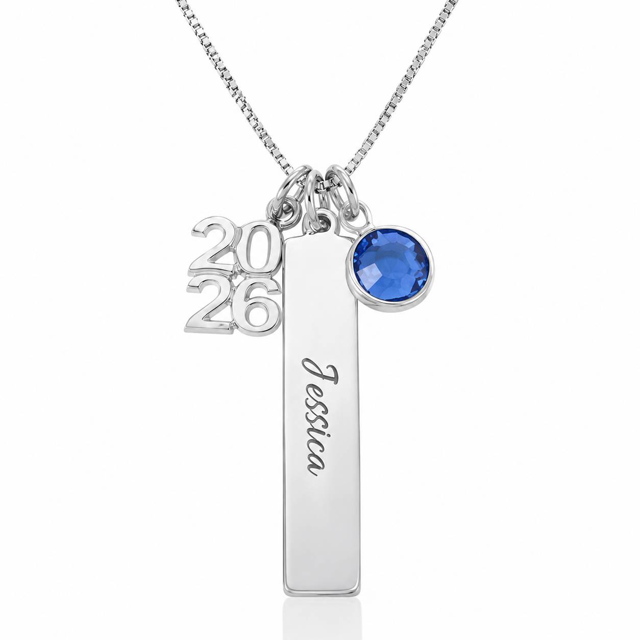 Graduation Charm Necklace in Sterling Silver-4 product photo