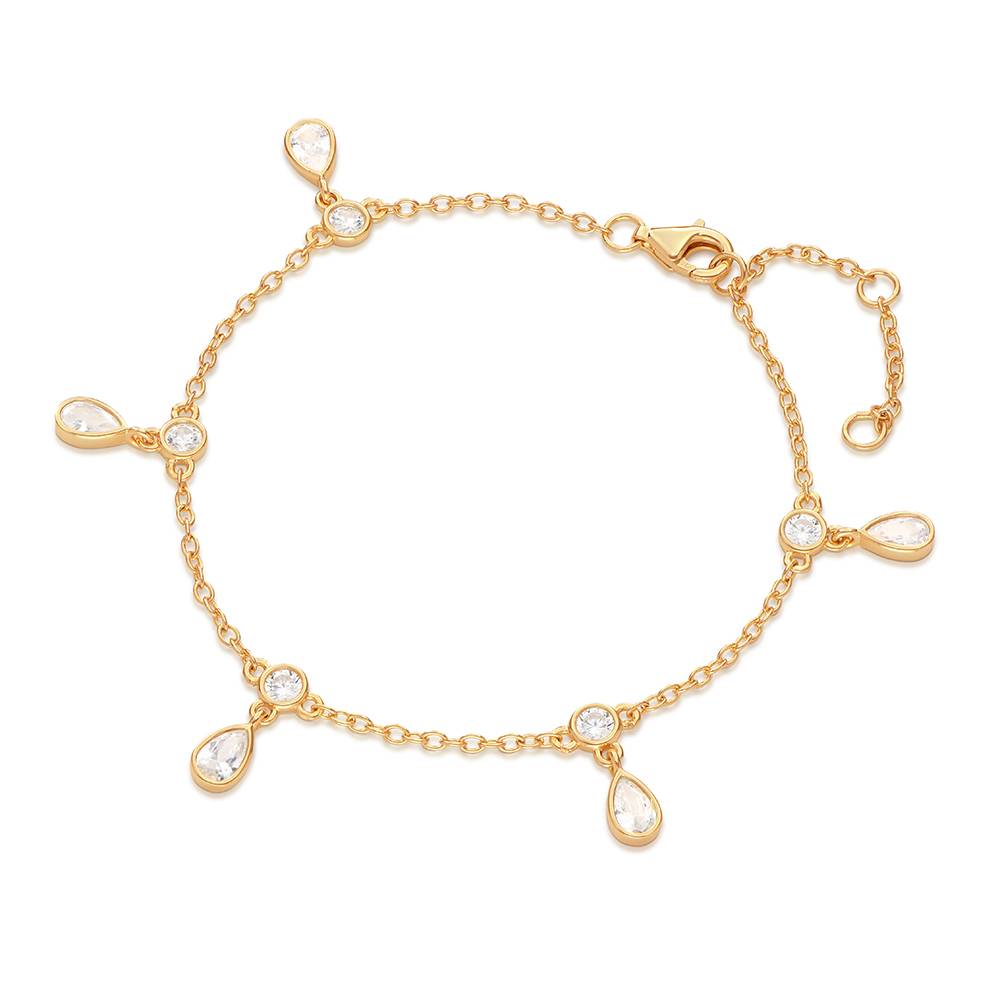 Halo Drop Cable Bracelet in Gold Vermeil