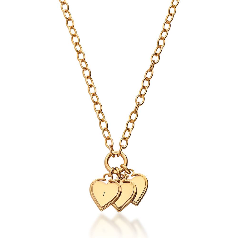 Heart-to-Heart Engravable Necklace in Gold Vermeil-4 product photo