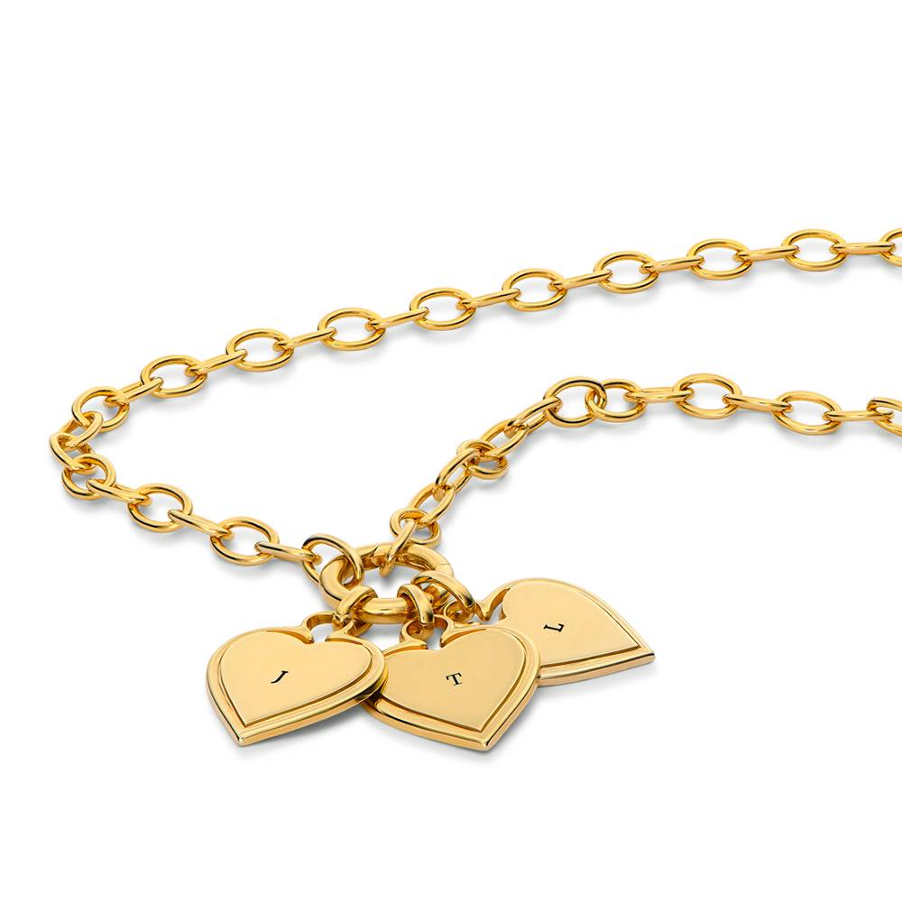 Heart-to-Heart Engravable Necklace in Gold Plating-1 product photo