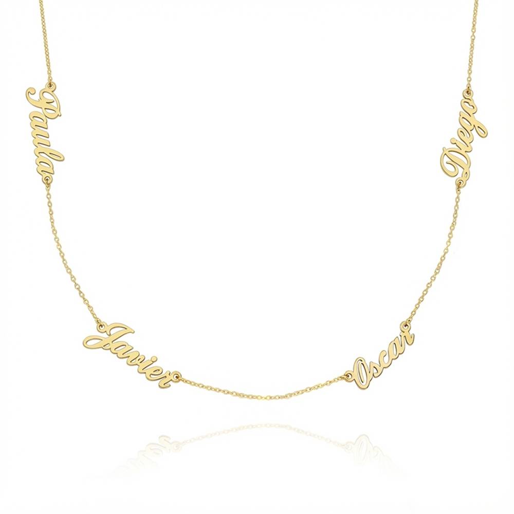 Heritage Multiple Name Necklace in 10K Solid Yellow Gold-2 product photo