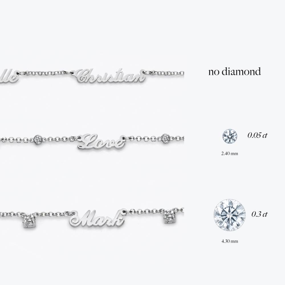 Heritage Multiple Name Necklace in Silver-7 product photo