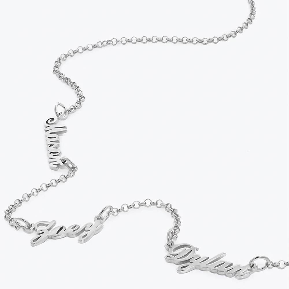 Heritage Multiple Name Necklace in Silver-6 Heritage Multiple Name Necklace in Silver-6 product photo