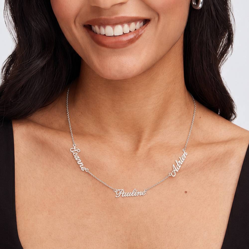 Heritage Multiple Name Necklace in Silver-4 Heritage Multiple Name Necklace in Silver-4 product photo