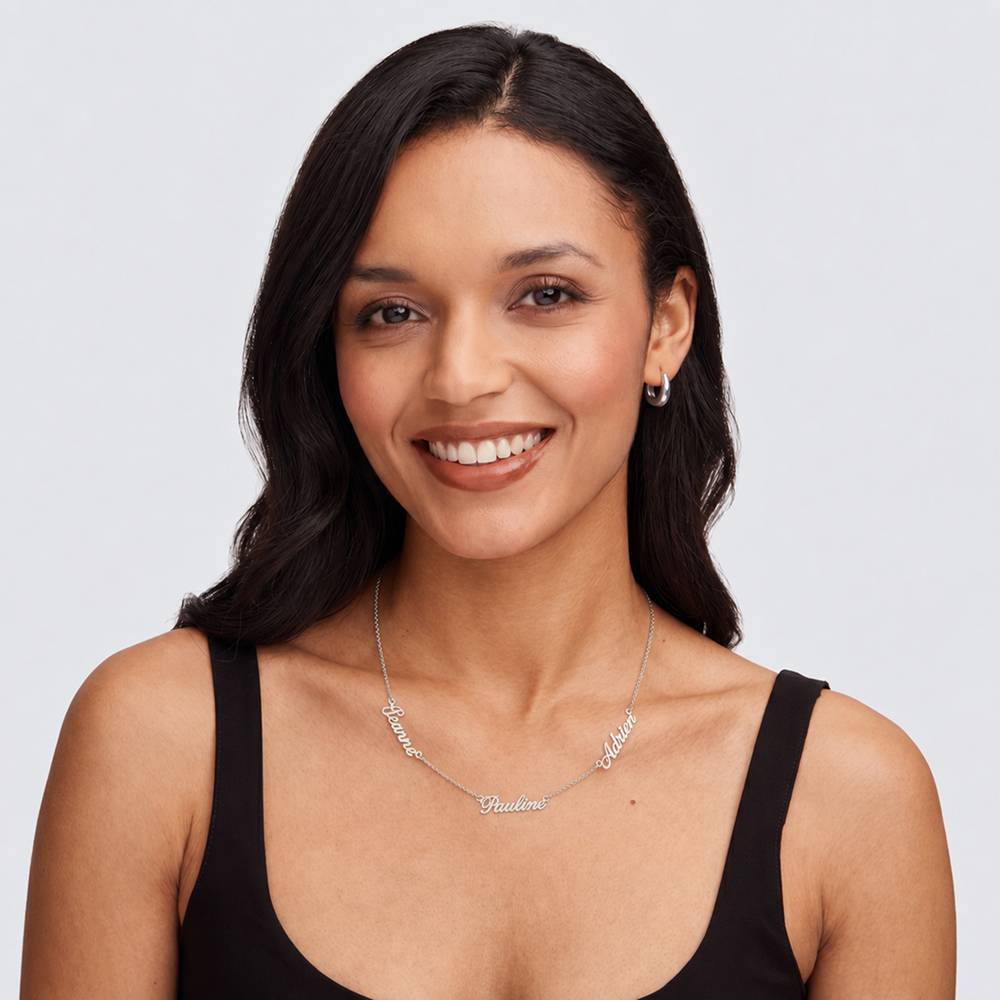 Heritage Multiple Name Necklace in Silver-3 Heritage Multiple Name Necklace in Silver-3 product photo