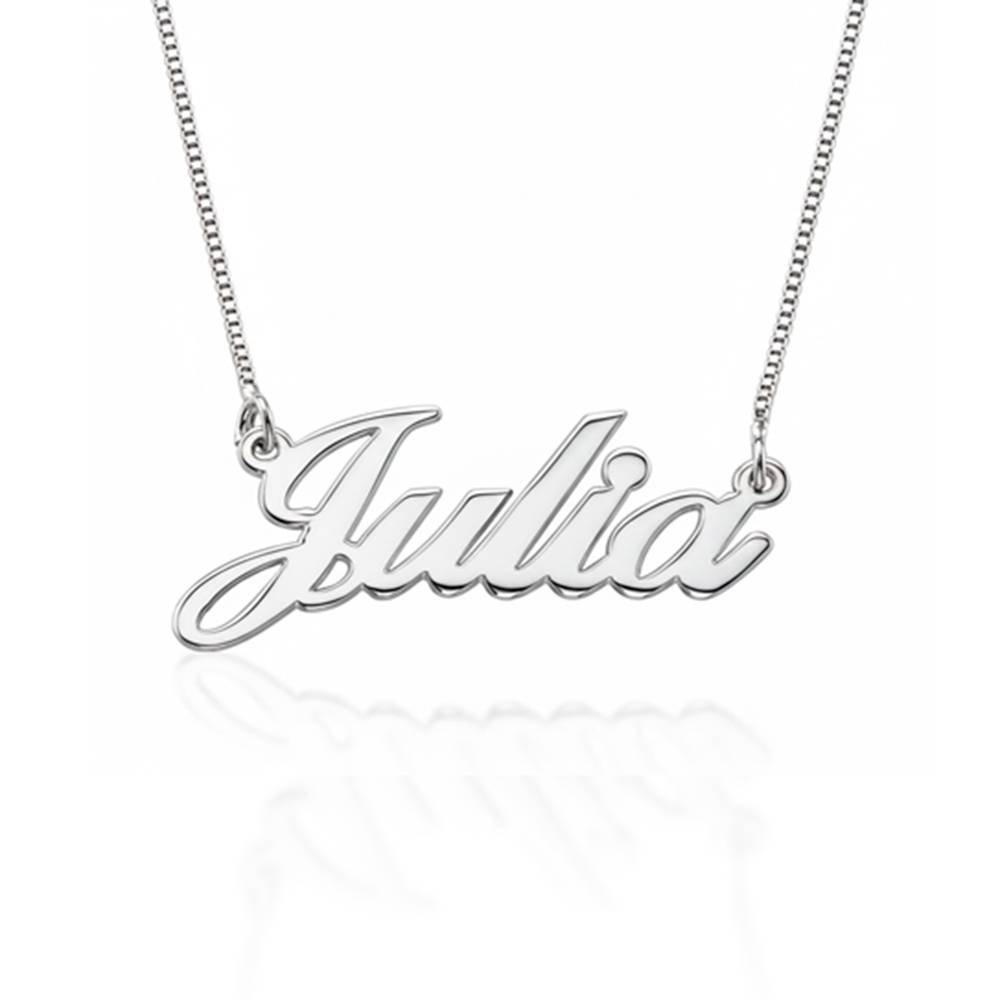 Hollywood Small Name Necklace in Silver-1 product photo