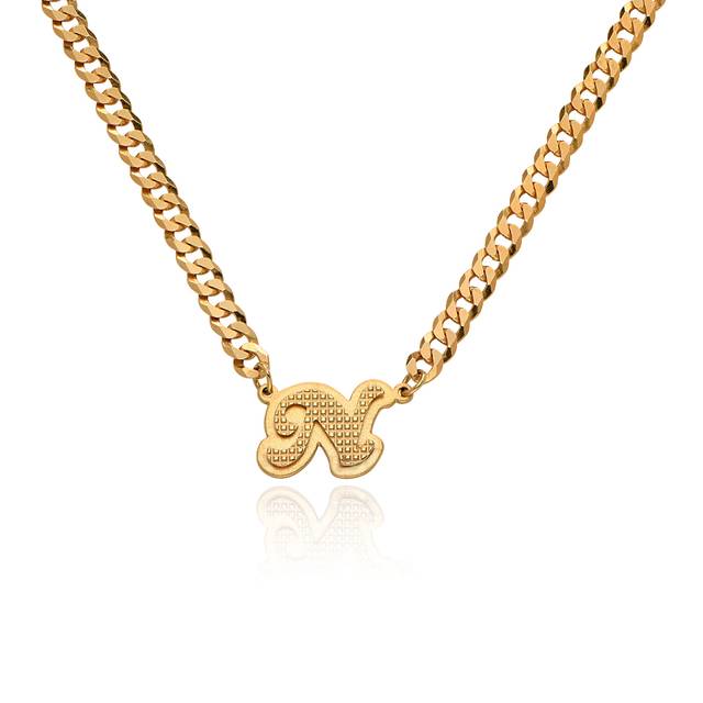 Iconic Double Plated Intial Necklace in Gold Vermeil - theo grace