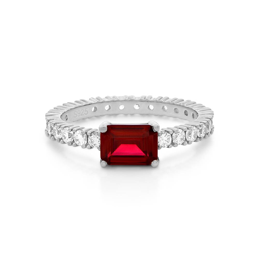 Infinite Radiance Ruby Emerald Cut Ring in Silver-1 Infinite Radiance Ruby Emerald Cut Ring in Silver-1 product photo