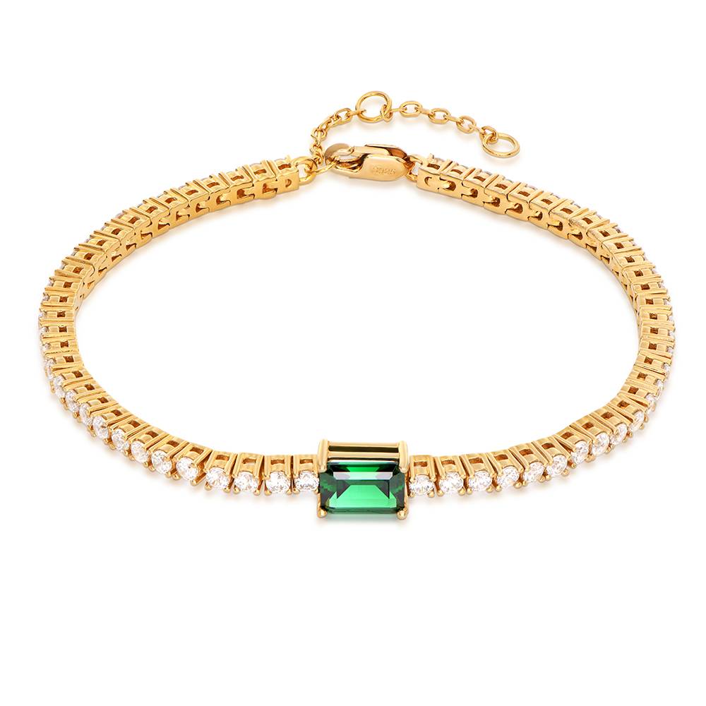 Infinite Radiance Green Emerald Cut Tennis Bracelet in Vermeil-1 Infinite Radiance Green Emerald Cut Tennis Bracelet in Vermeil-1 product photo
