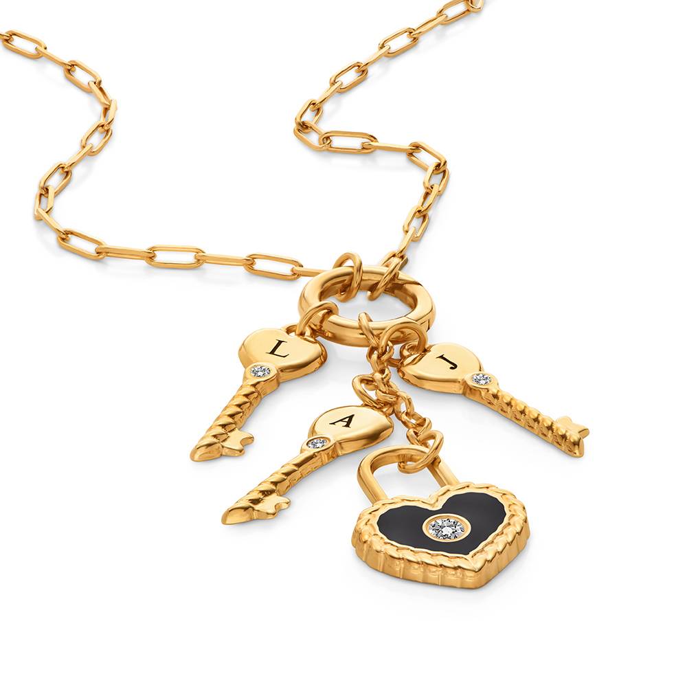 Key To My Heart Initial Necklace in Gold-4 Key To My Heart Initial Necklace in Gold-4 product photo