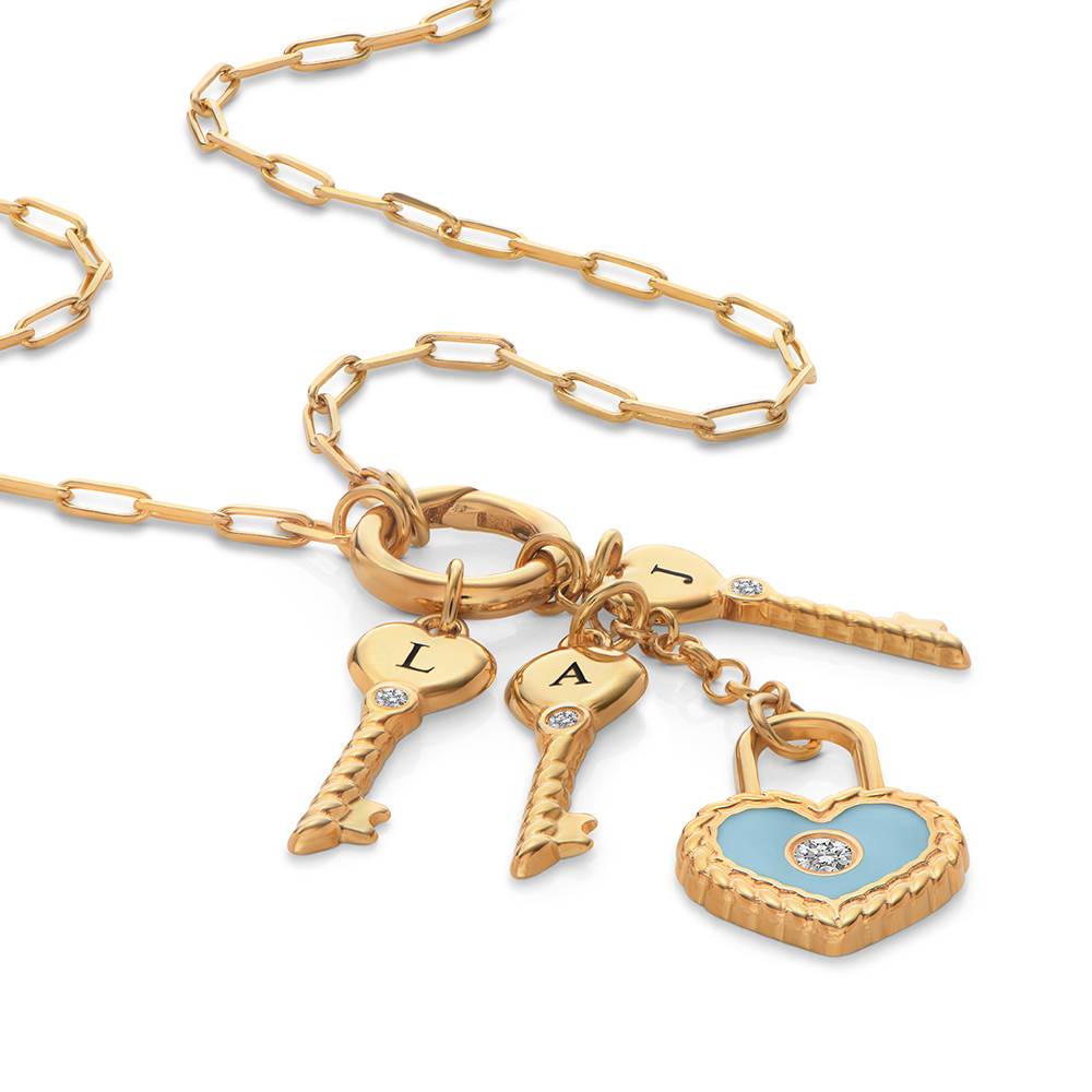 Key To My Heart Initial Necklace in Gold-2 Key To My Heart Initial Necklace in Gold-2 product photo