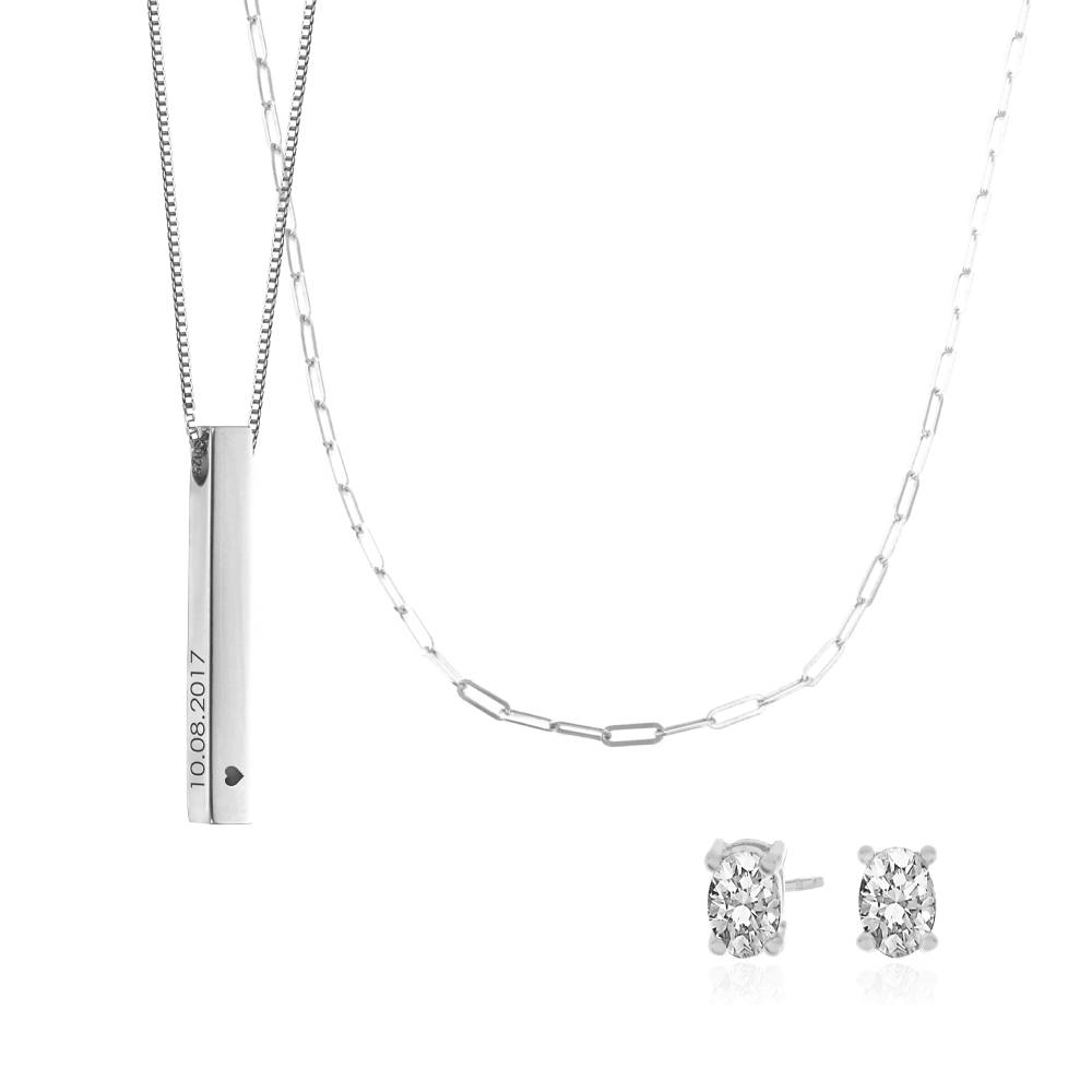 Last Minute Pack "Totem 3D Bar Necklace in Sterling Silver"-4 Last Minute Pack "Totem 3D Bar Necklace in Sterling Silver"-4 product photo
