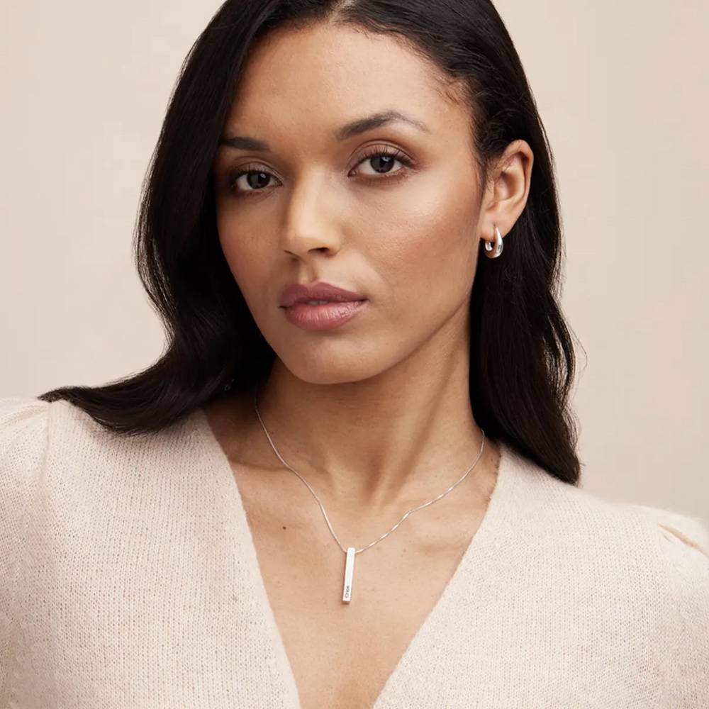 Last Minute Pack "Totem 3D Bar Necklace in Sterling Silver"-5 Last Minute Pack "Totem 3D Bar Necklace in Sterling Silver"-5 product photo