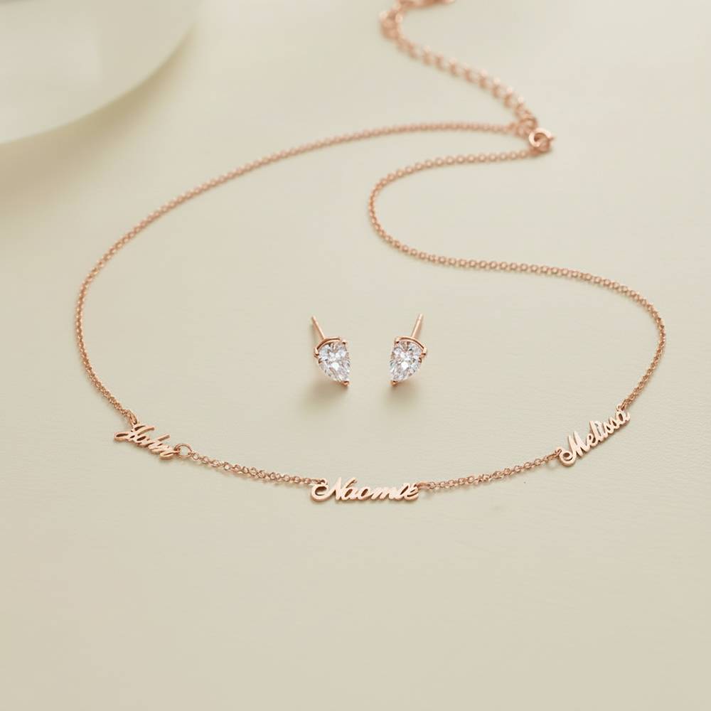 Last Minute Pack "Heritage Multiple Name Necklace in Rose Gold Plating"-3 product photo