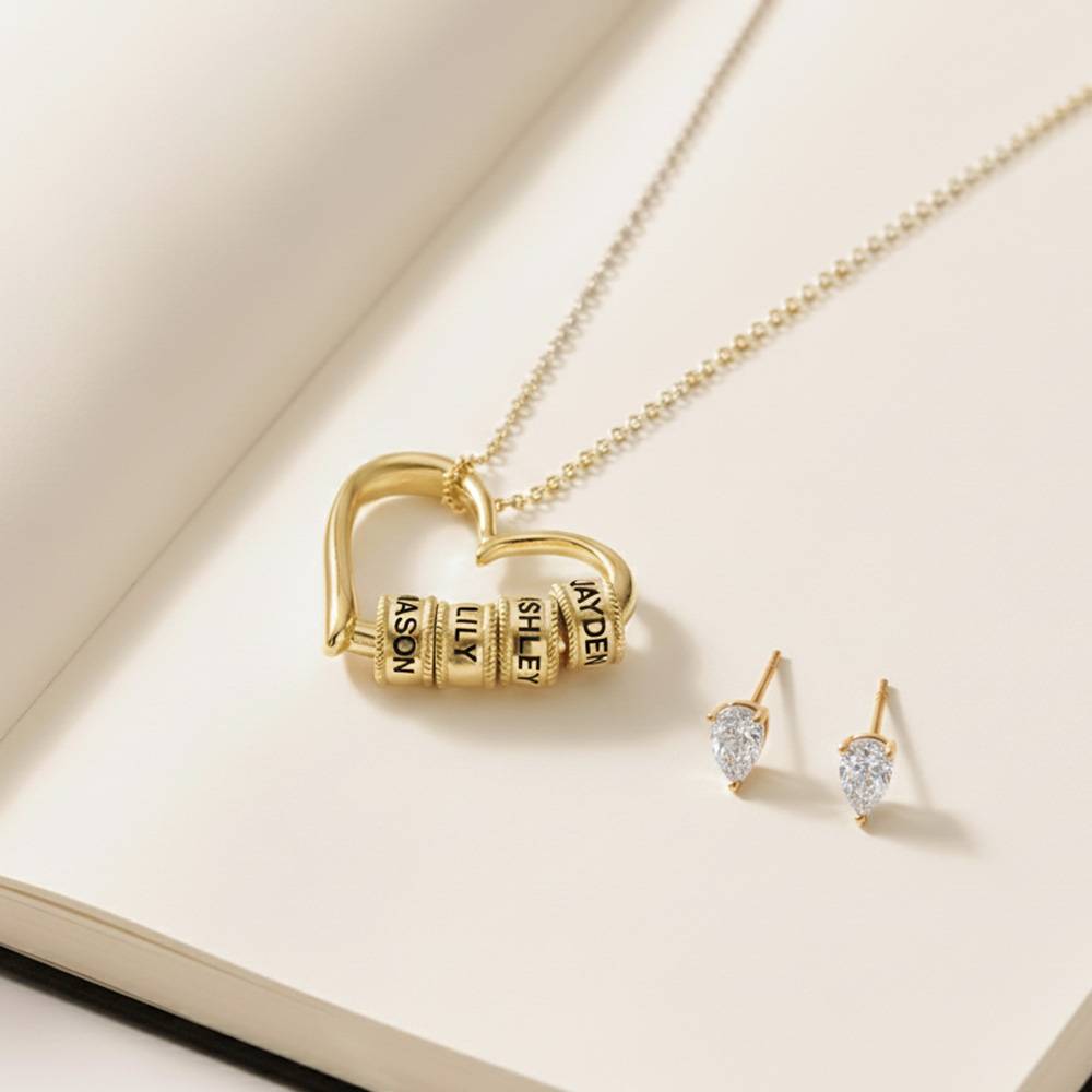 Last Minute Pack "Charming Heart Necklace in Gold Vermeil"-2 product photo