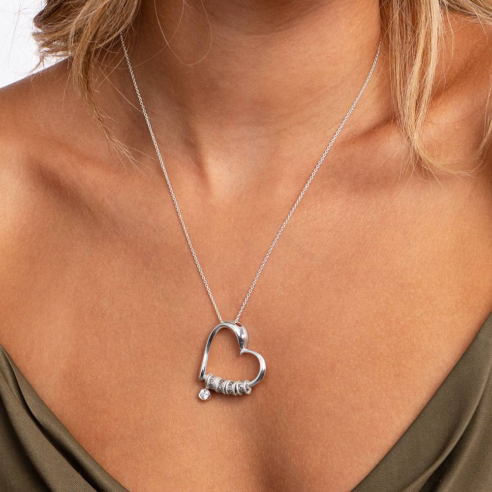 Last Minute Pack "Charming Heart Necklace in Sterling Silver with 0.10CT Diamond"-1 product photo