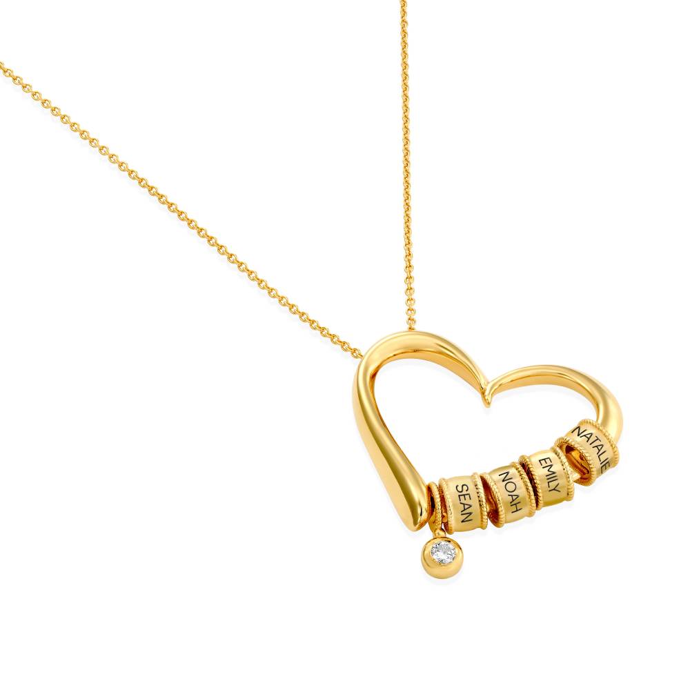 Last Minute Pack "Charming Heart Necklace in Gold Vermeil with 0.10CT Diamond"-1 product photo