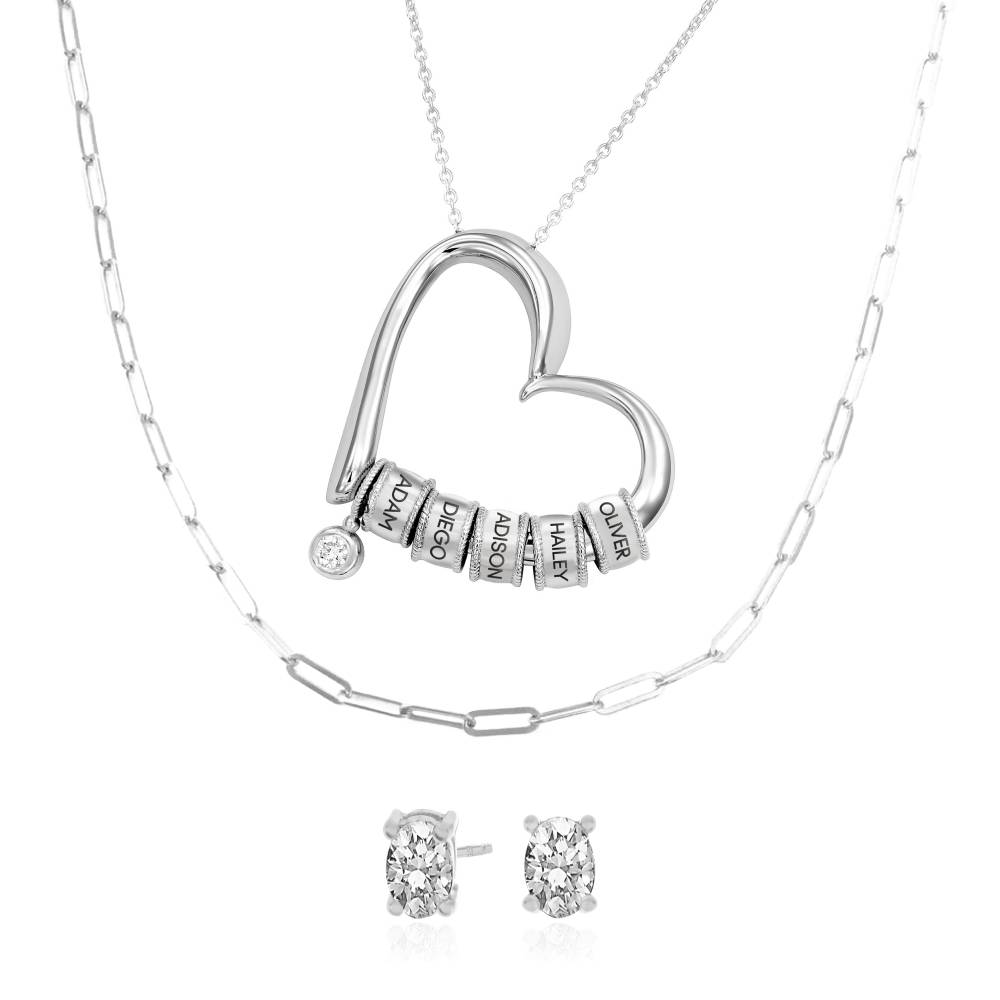 Last Minute Pack "Charming Heart Necklace in Sterling Silver with 0.25CT Diamond"-1 Last Minute Pack "Charming Heart Necklace in Sterling Silver with 0.25CT Diamond"-1 product photo