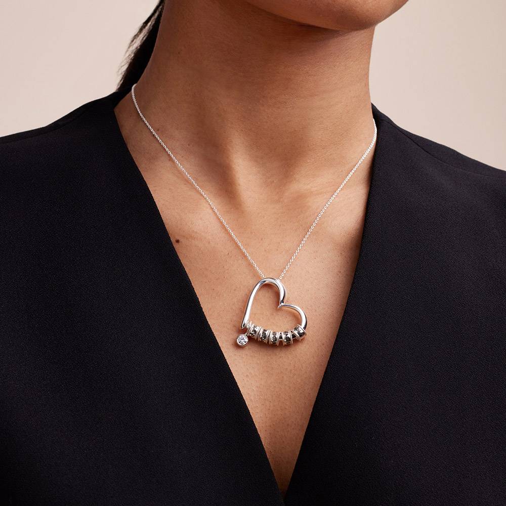 Last Minute Pack "Charming Heart Necklace in Sterling Silver with 0.25CT Diamond"-4 Last Minute Pack "Charming Heart Necklace in Sterling Silver with 0.25CT Diamond"-4 product photo
