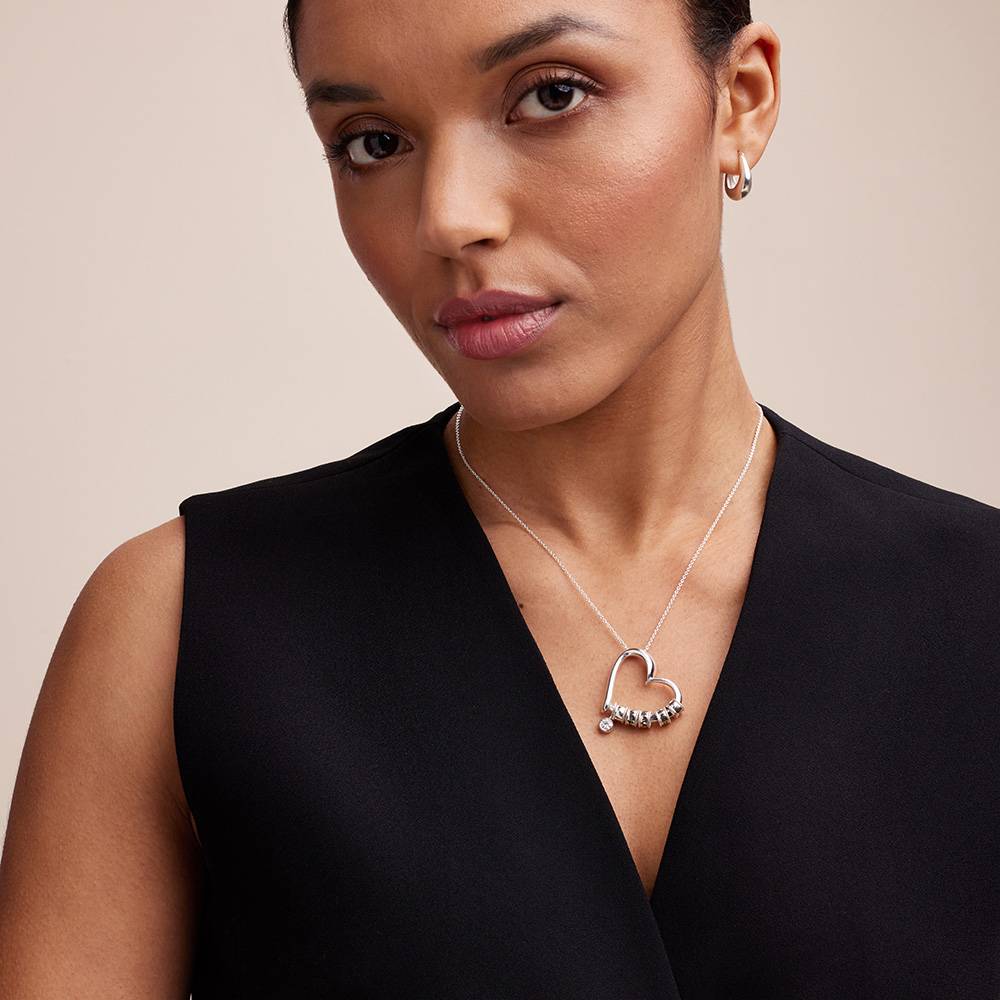 Last Minute Pack "Charming Heart Necklace in Sterling Silver with 0.25CT Diamond"-5 Last Minute Pack "Charming Heart Necklace in Sterling Silver with 0.25CT Diamond"-5 product photo