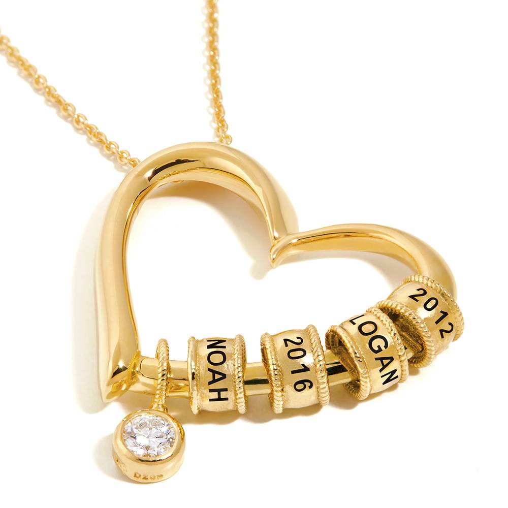 Last Minute Pack "Charming Heart Necklace in Gold Plating with 0.25CT Diamond"-3 product photo