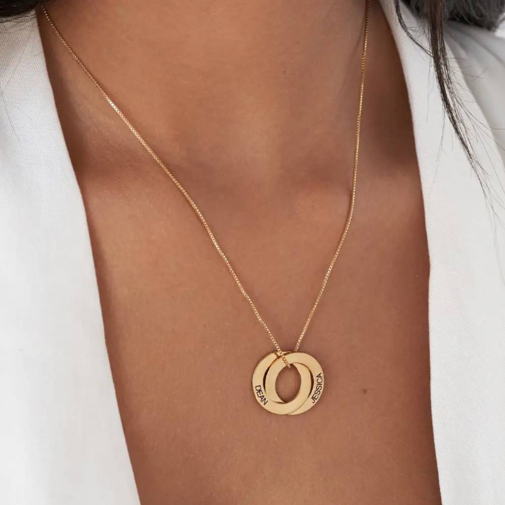Last Minute Pack "Russian Ring Necklace with 2 Rings in Gold Vermeil"-2 product photo