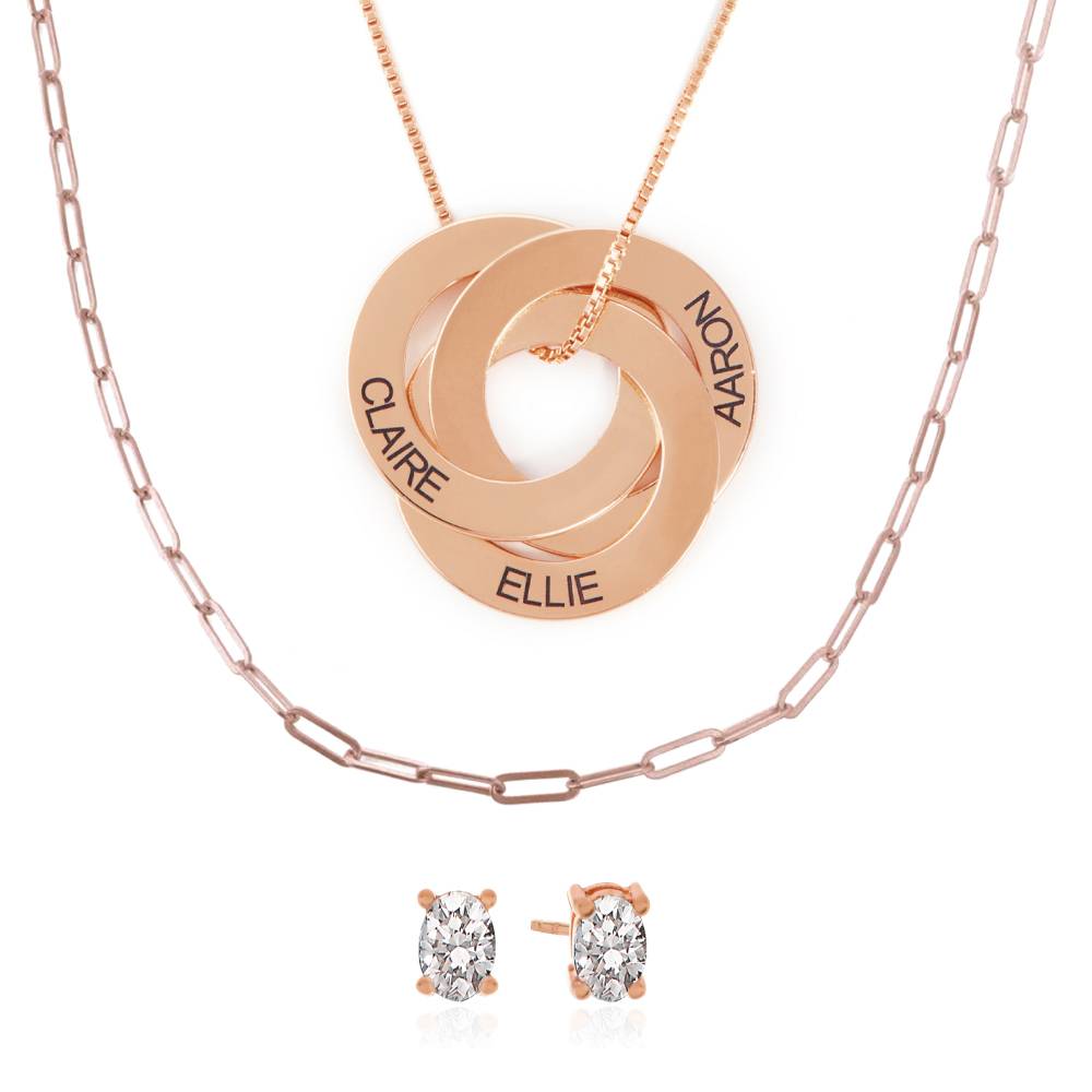 Last Minute Pack "Russian Ring Necklace in Rose Gold Vermeil"-4 product photo