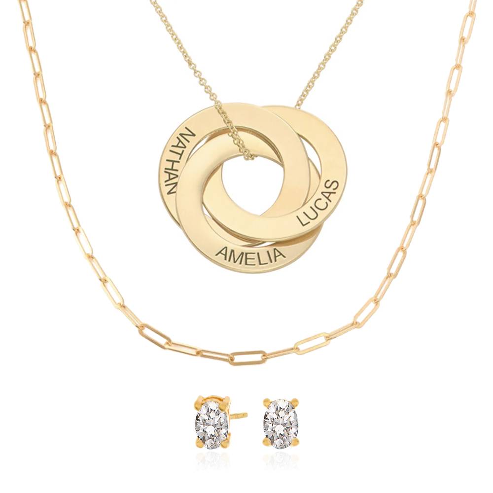 Last Minute Pack "Russian Ring Necklace in 10K Solid Yellow Gold"-3 product photo