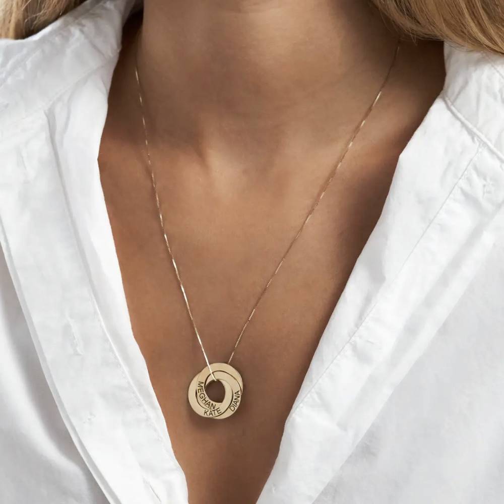 Last Minute Pack "Russian Ring Necklace in 10K Solid Yellow Gold"-4 product photo