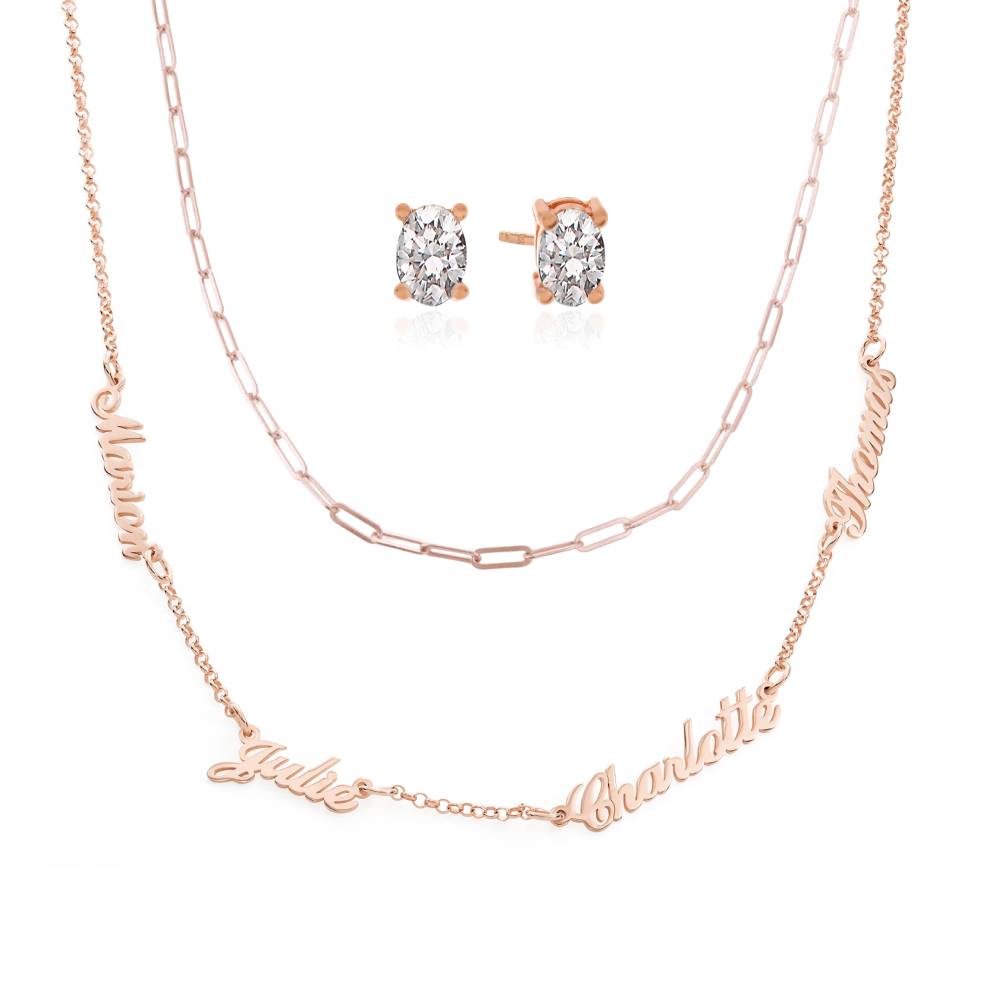 Last Minute Pack "Heritage Multiple Name Necklace in Rose Gold Vermeil"-2 product photo