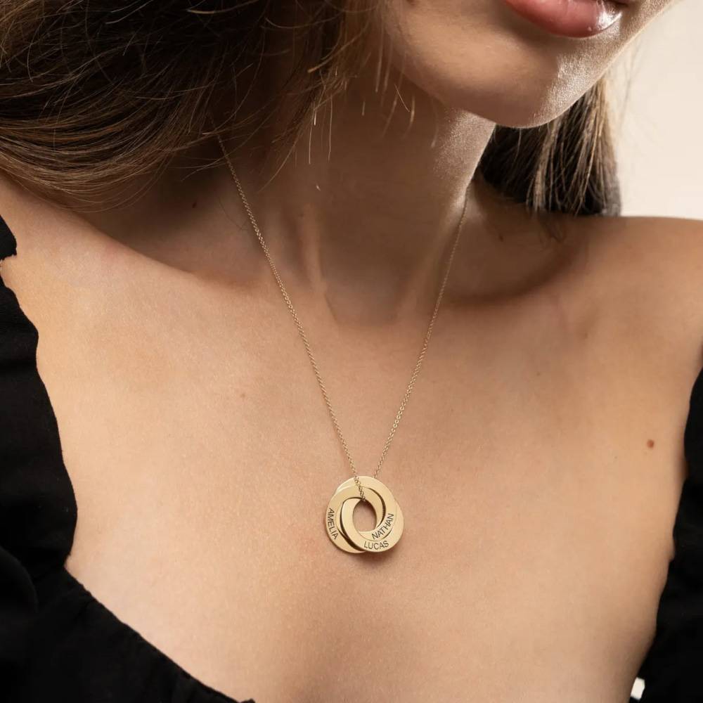 Last Minute Pack "Russian Ring Necklace in 14K Solid Yellow Gold"-1 product photo