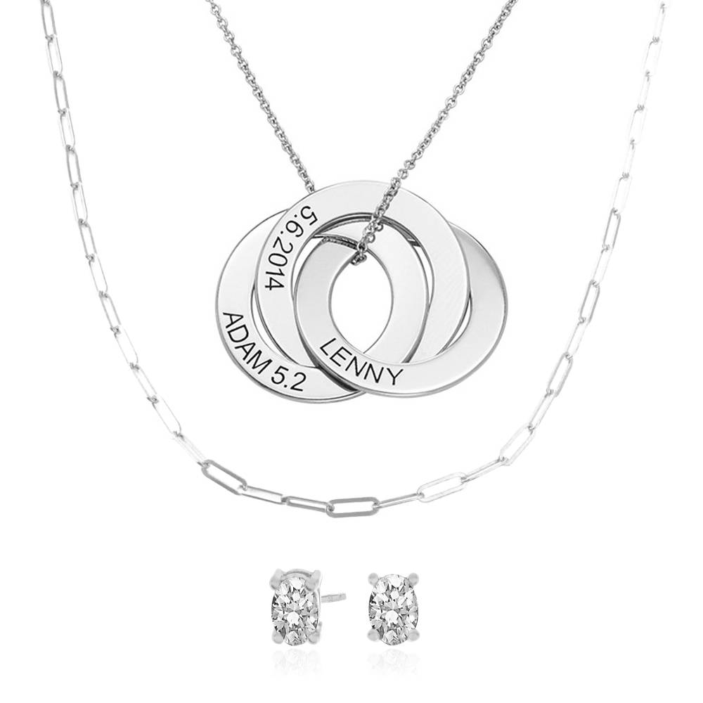 Last Minute Pack "Russian Ring Necklace in 10K Solid White Gold"-2 Last Minute Pack "Russian Ring Necklace in 10K Solid White Gold"-2 product photo