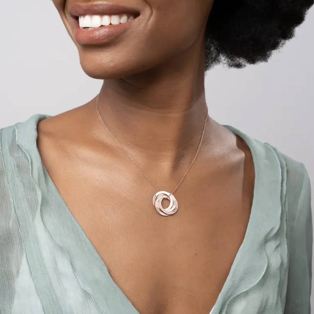 Last Minute Pack "Russian Ring Necklace with 4 Rings in Rose Gold Plating"-4 Last Minute Pack "Russian Ring Necklace with 4 Rings in Rose Gold Plating"-4 product photo