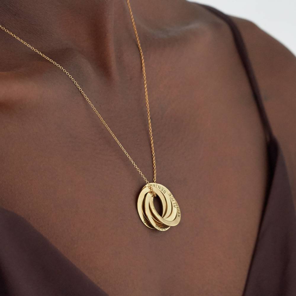 Last Minute Pack "Russian Ring Necklace with 5 Rings in 14K Solid Yellow Gold"-2 Last Minute Pack "Russian Ring Necklace with 5 Rings in 14K Solid Yellow Gold"-2 product photo