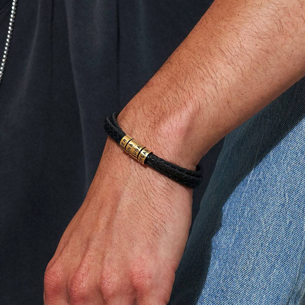 Last Minute Pack "Navigator Leather Bracelet in Gold Vermeil"-1 Last Minute Pack "Navigator Leather Bracelet in Gold Vermeil"-1 product photo