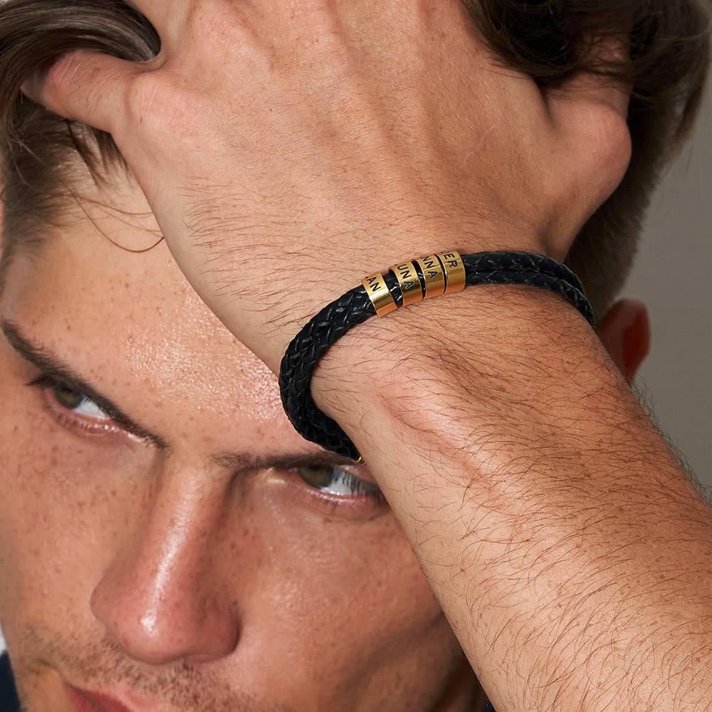 Last Minute Pack "Navigator Leather Bracelet in Gold Vermeil"-4 Last Minute Pack "Navigator Leather Bracelet in Gold Vermeil"-4 product photo