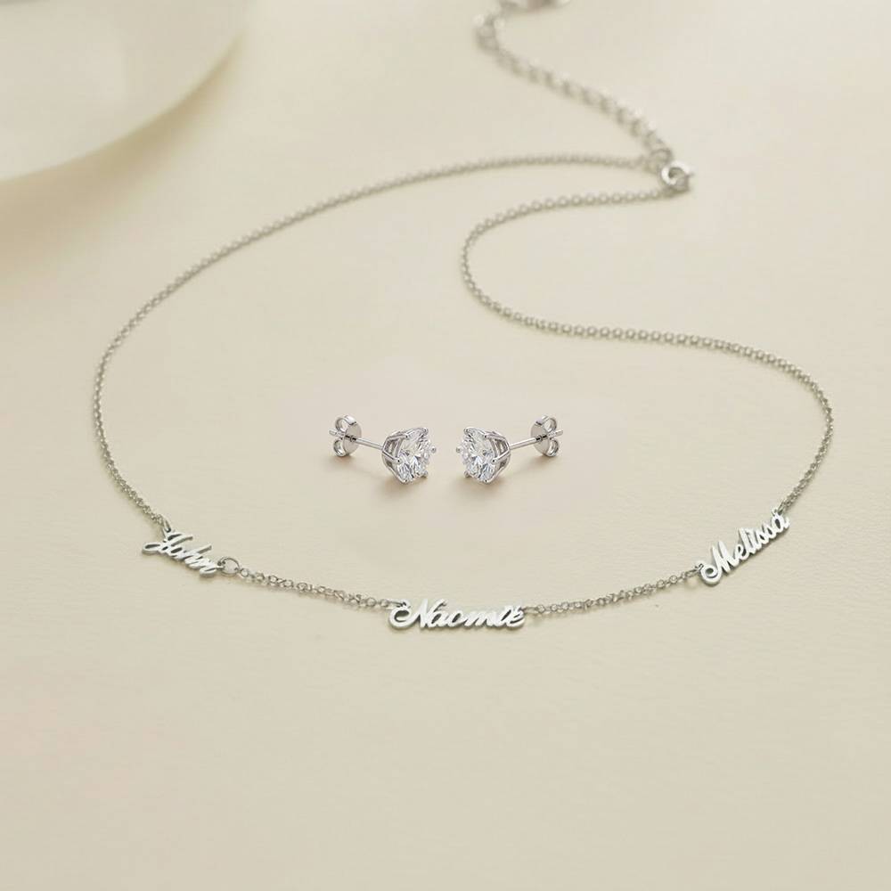 Last Minute Pack "Heritage Multiple Name Necklace in Silver"-5 product photo