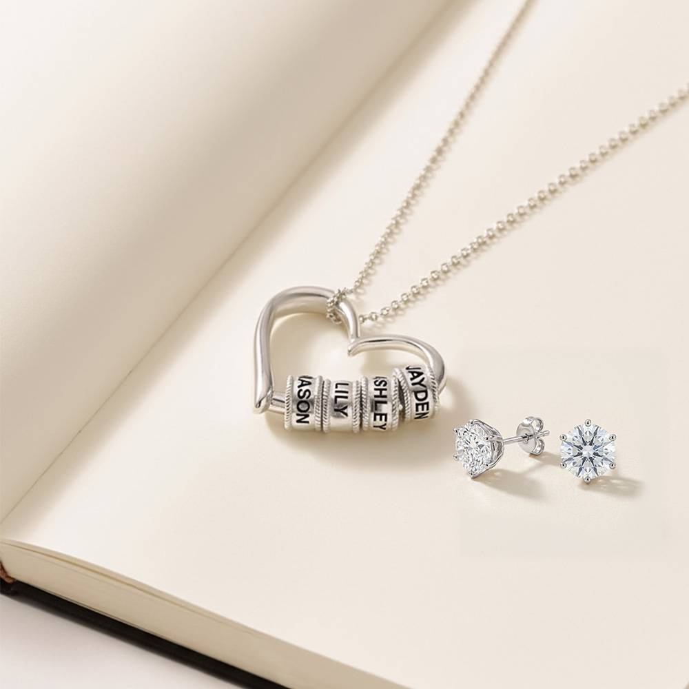 Last Minute Pack "Charming Heart Necklace in Silver"-5 product photo