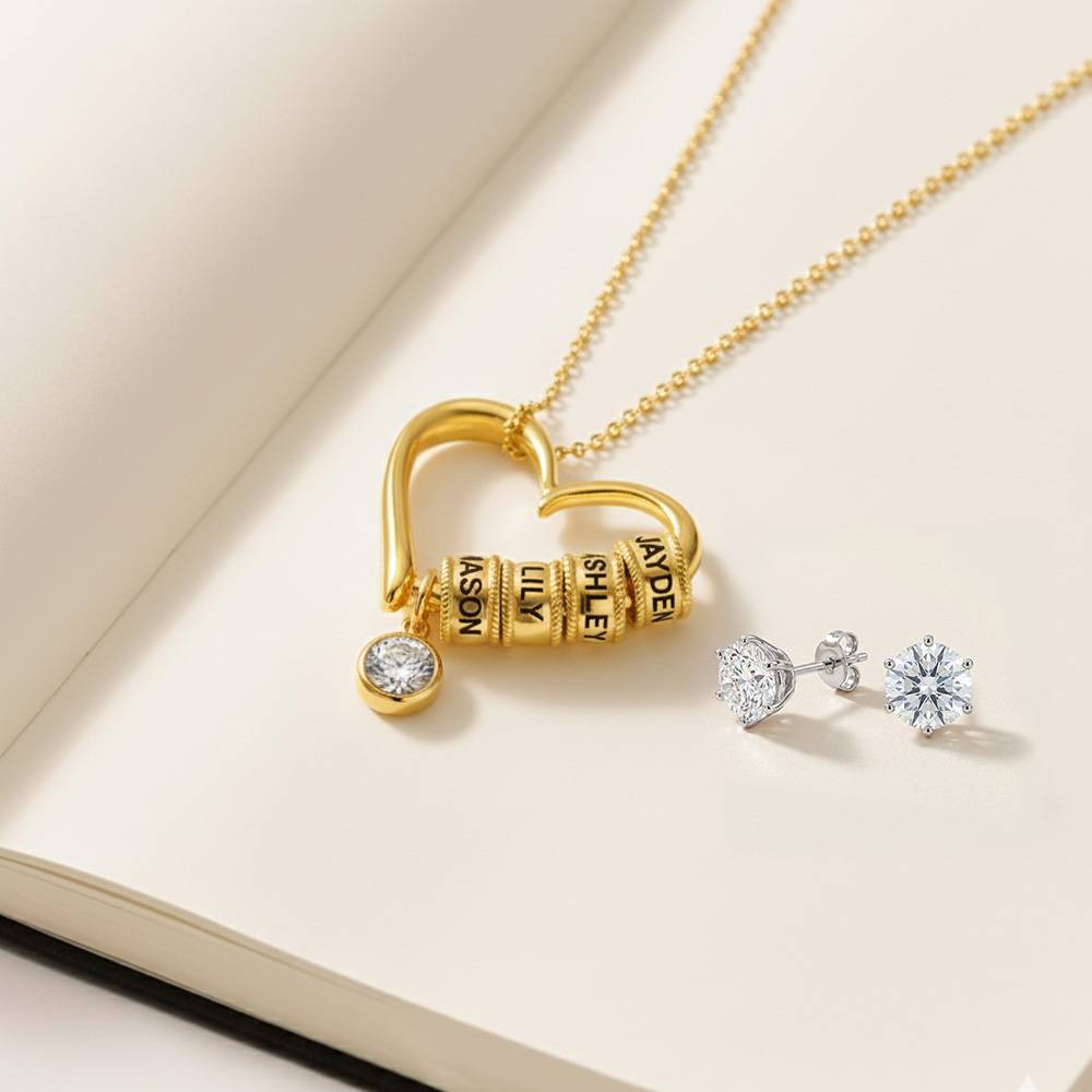 Last Minute Pack "Charming Heart Necklace in Gold Plating with 1CT Diamond"-5 Last Minute Pack "Charming Heart Necklace in Gold Plating with 1CT Diamond"-5 product photo