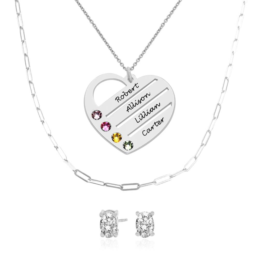 Last Minute Pack "Terry Birthstone Heart Necklace in Sterling Silver"-3 product photo
