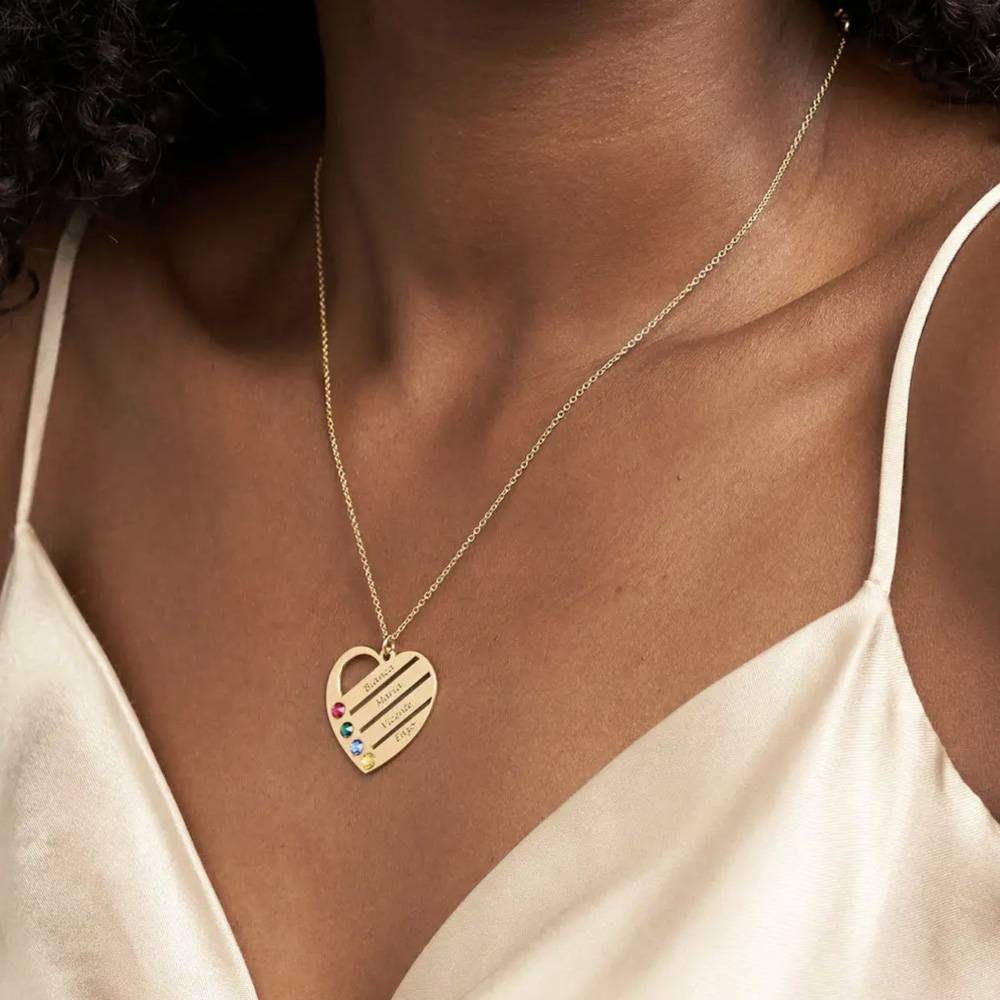 Last Minute Pack "Terry Birthstone Heart Necklace in Gold Vermeil"-5 Last Minute Pack "Terry Birthstone Heart Necklace in Gold Vermeil"-5 product photo