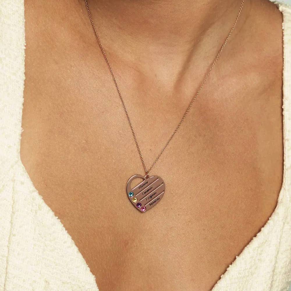 Last Minute Pack "Terry Birthstone Heart Necklace in Rose Gold Vermeil"-1 Last Minute Pack "Terry Birthstone Heart Necklace in Rose Gold Vermeil"-1 product photo