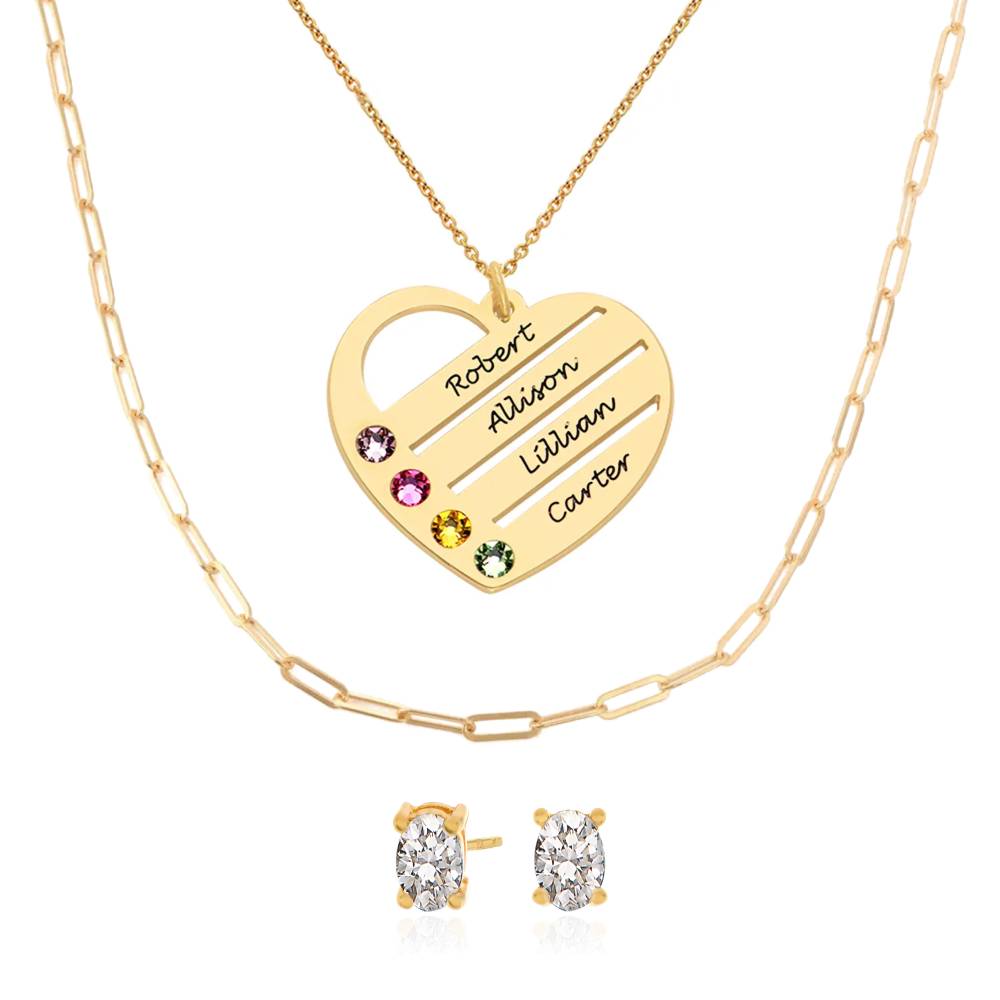 Last Minute Pack "Terry Birthstone Heart Necklace in 10K Solid Yellow Gold"-3 product photo