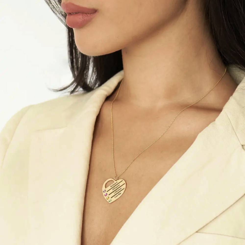 Last Minute Pack "Terry Birthstone Heart Necklace in14K Solid Yellow Gold"-4 Last Minute Pack "Terry Birthstone Heart Necklace in14K Solid Yellow Gold"-4 product photo