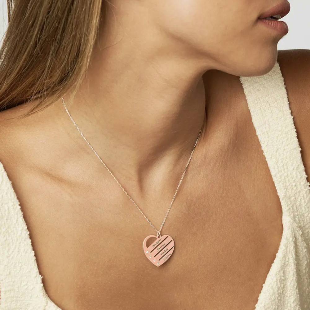 Last Minute Pack "Terry Diamond Heart Necklace in Rose Gold Vermeil"-1 Last Minute Pack "Terry Diamond Heart Necklace in Rose Gold Vermeil"-1 product photo