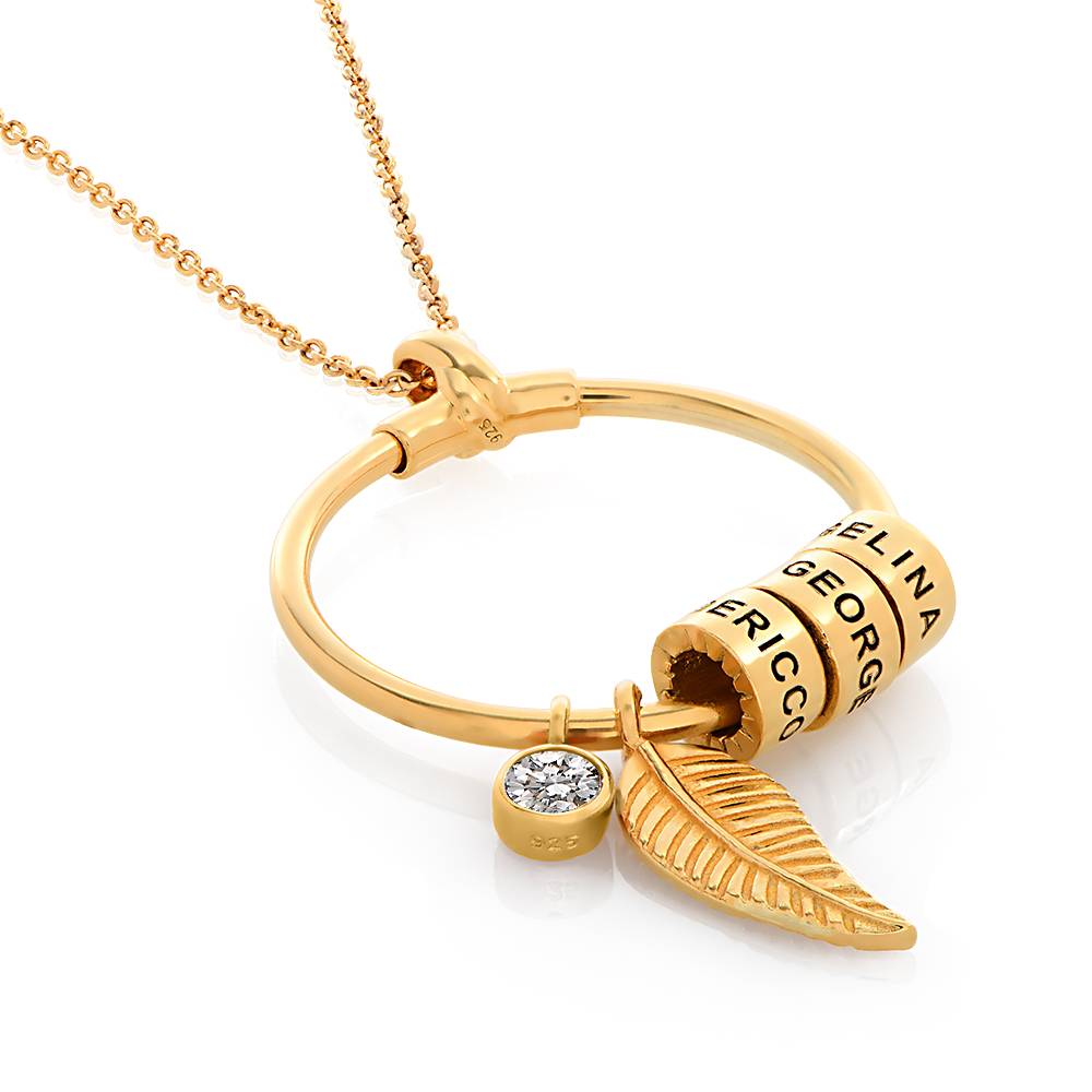 Leaf Charm for Linda Necklace in Gold Vermeil-2 Leaf Charm for Linda Necklace in Gold Vermeil-2 product photo