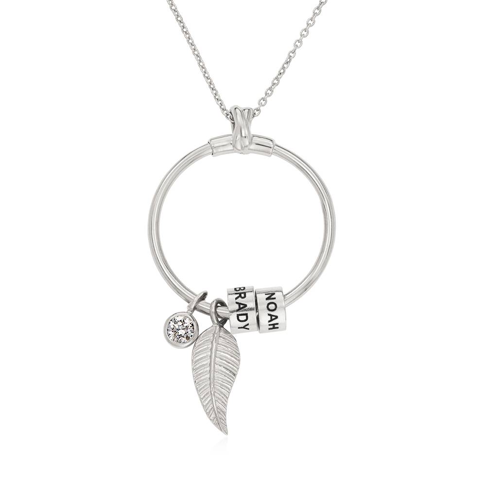 Leaf Charm for Linda Necklace in Silver-2 product photo