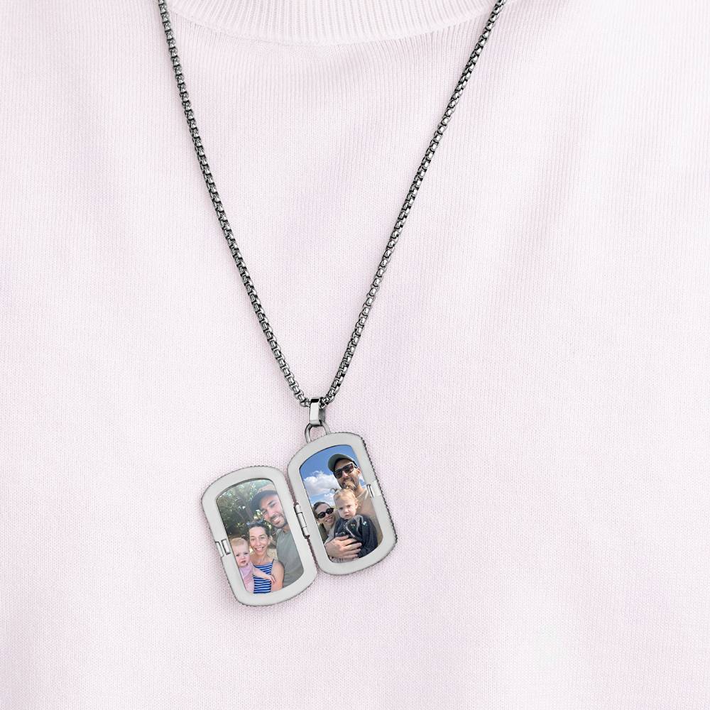 Locket For Men Legacy Bond Photo Locket for Men in Stainless Steel - theo grace
